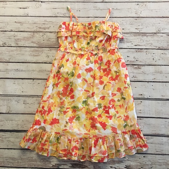 BabyGap Orange and Yellow Lined Dress - Picture 1 of 4